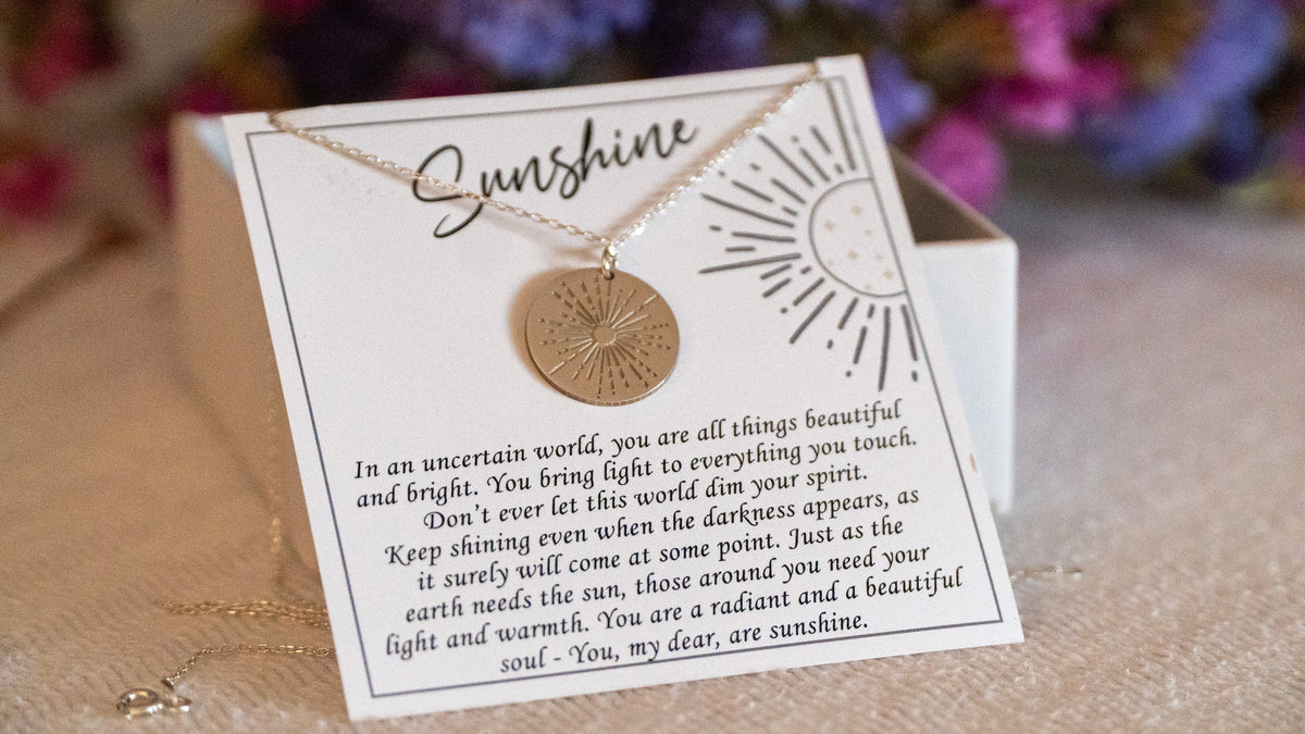 Sunshine Necklace for Last Day of Radiation, End of Chemo, Minimalist Sunbeam Necklace, Gift for Cancer Survivor, Chemotherapy Gift