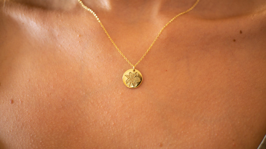 New Beginnings Gift For Her, Lotus Flower Silver Necklace, Divorcee Gift Women, 14K Gold Filled Sterling Silver Necklace, Clean Slate