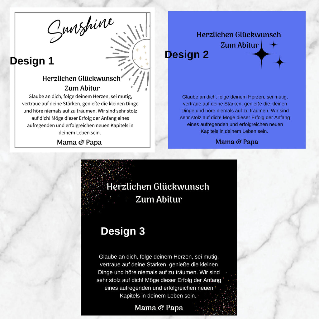 Tochter Geschenk zum Abitur 2025,  Bestandenes Große Sunbeam Halskette,  Abitur 2025 Karte mit Schmuck Geschenk zum Diplom Master Bachelor