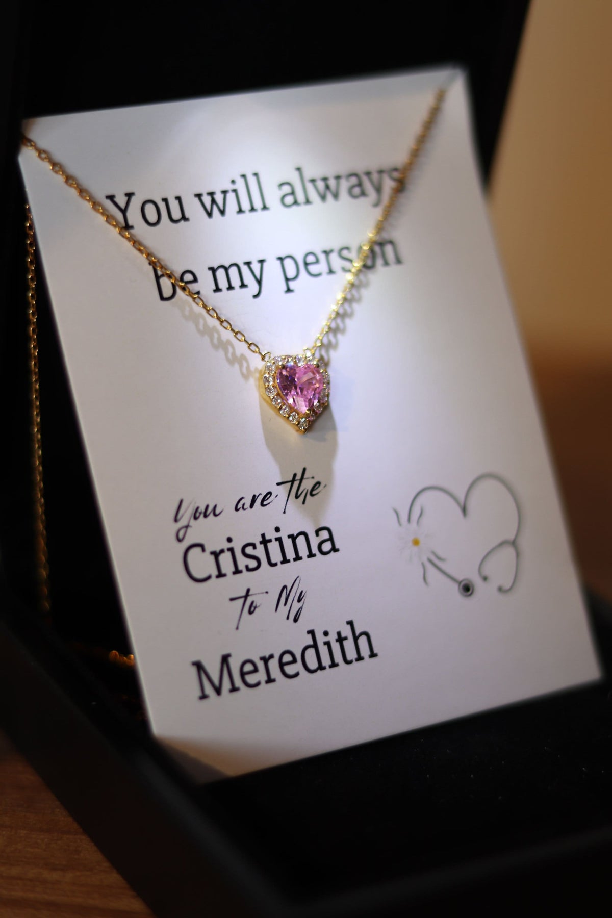 You Are The Cristina To My Meredith, Gift For My Person, Greys Anatomy Lovers, Best Friend Necklace, Meredith To My Cristina Gift,
