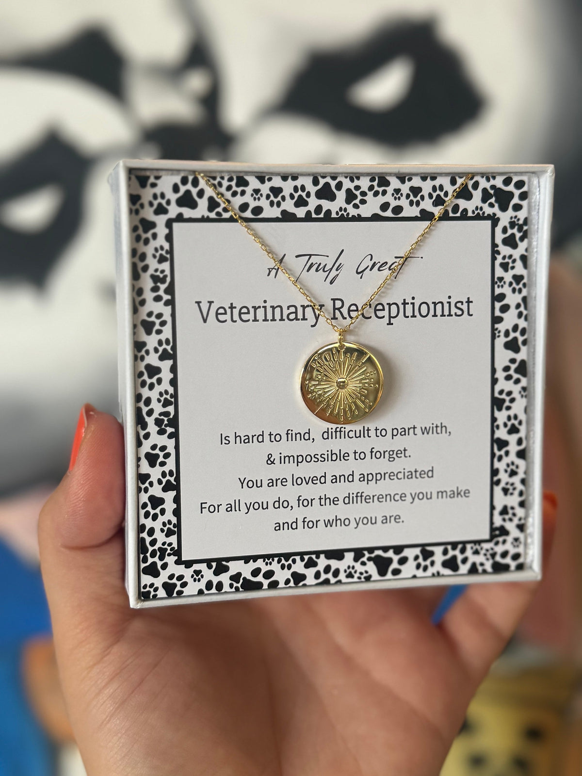 Personalized Veterinary Receptionist Jewelry, Vet Receptionist Gift, Veterinary Reception Thank You Gift, Vet Nurse Gift,