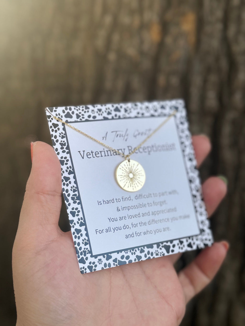 Personalized Veterinary Receptionist Jewelry, Vet Receptionist Gift, Veterinary Reception Thank You Gift, Vet Nurse Gift,
