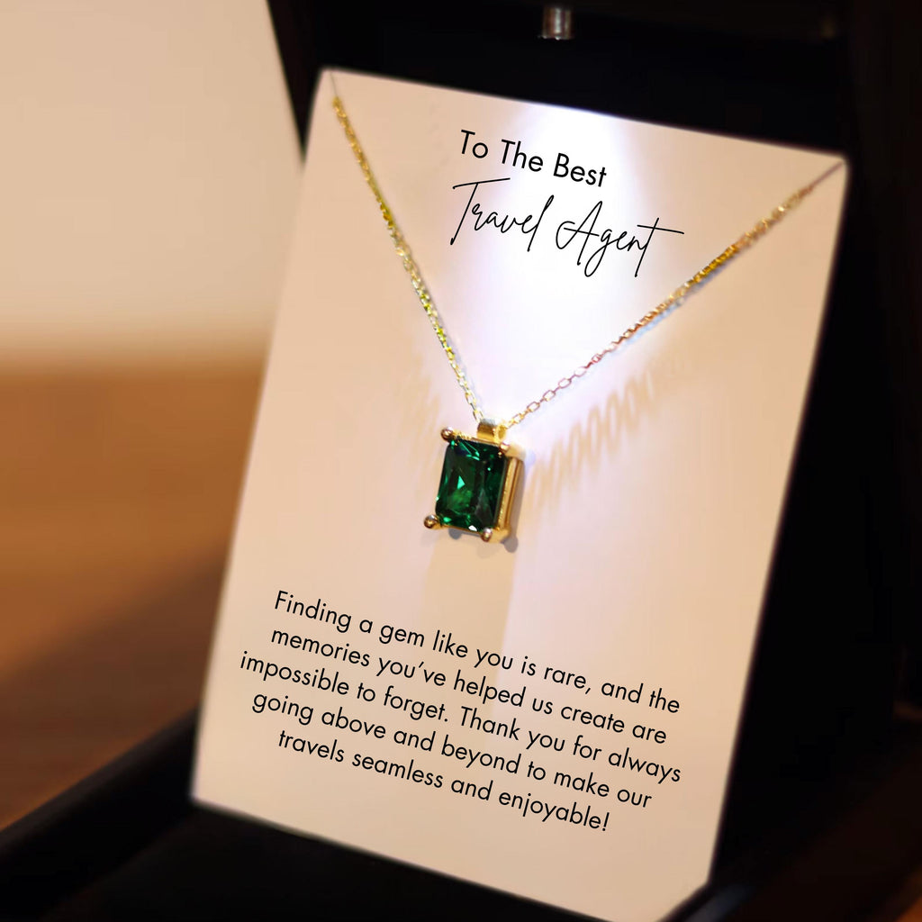 Travel Agent Necklace Gift, Travel Agent Thank You Gift, Travel Agent Appreciation Gift,  Travel Agent Christmas Gift, Travel Consultant Gif