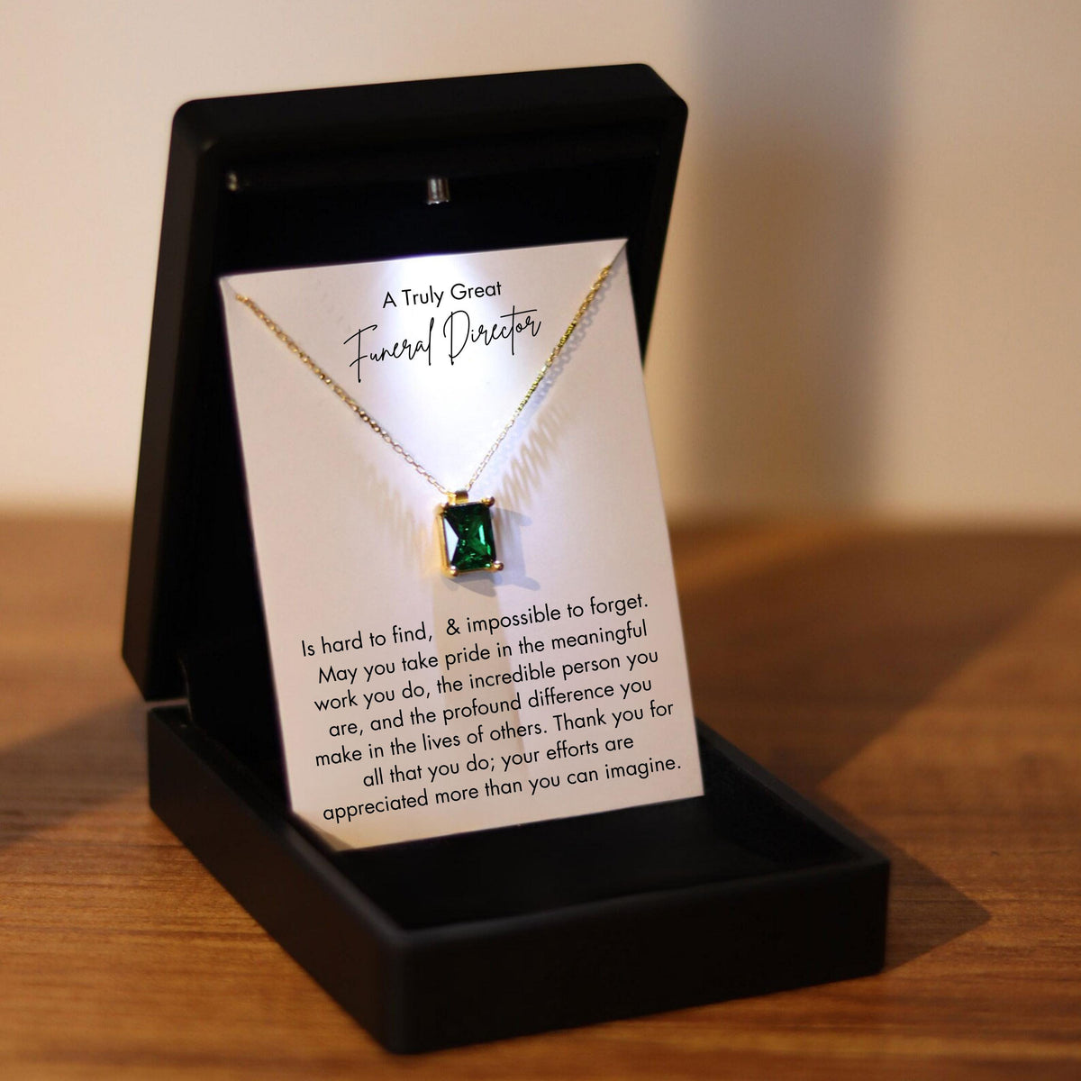 Women Funeral Director Gift, Thank You Funeral Director Gifts, Silver Necklace Appreciation Gift with Luxury Led Box, Funeral Workers,