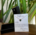 Daughter in Law Jewelry Gift with Led Light Box, Silver Emerald Pendant for Bride, Daughter in law gift from Mother in law, DIL Birthday