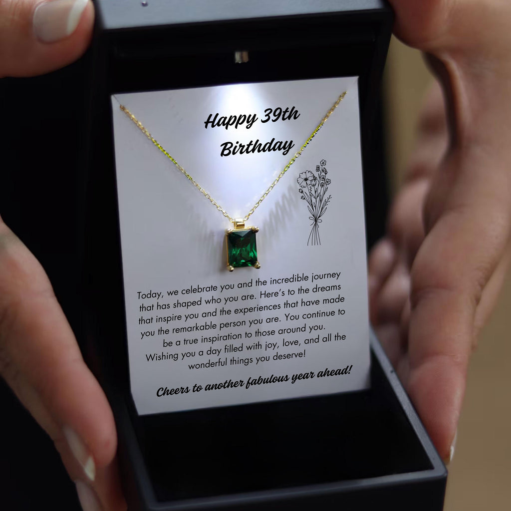 39th Birthday Jewelry Gift for Women, Birthstone Necklace 39th Birthday, Turning 39 Years Old, 39th Gift for Women, Unique 39th Silver Gifts