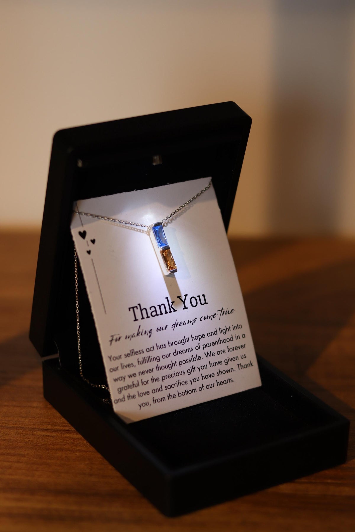 Birth Mom Silver Birthstone Jewelry Baby Adoption Gift, Birth Mother Gift, Keepsake for Birth Mom, Surrogate Mother Necklace,