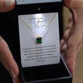 Son's Girlfriend Gemstone Necklace with LedLight Box, Christmas Gift to Son's Girlfriend Necklace from Boyfriend Family,