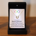 Unique Special Educator Luck Necklace, Autism Teacher Gift, Daycare Director Thank You Gift, Special Needs Educator Christmas Lucky Charm