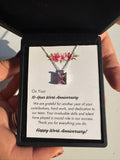 10 Year Work Anniversary Necklace Gift, Female Service Award Gift, 5 Year Company Gifts, 15 Years Of Service Gifts For Women, Gift from Boss