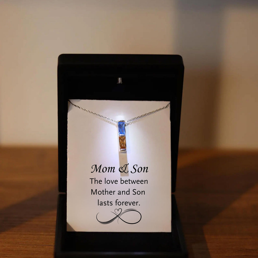 Mother Silver Necklace from Son, Mother and Son Necklace, Gift For Mom Mothers Day Gift From Children, Mother Birthday Jewelry