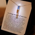 Son Remembrance Necklace, Son Memorial Gift, Matching Birthstone Necklace, Son Sympathy Gift, Son Memorial Gift, Loss of Son Necklace