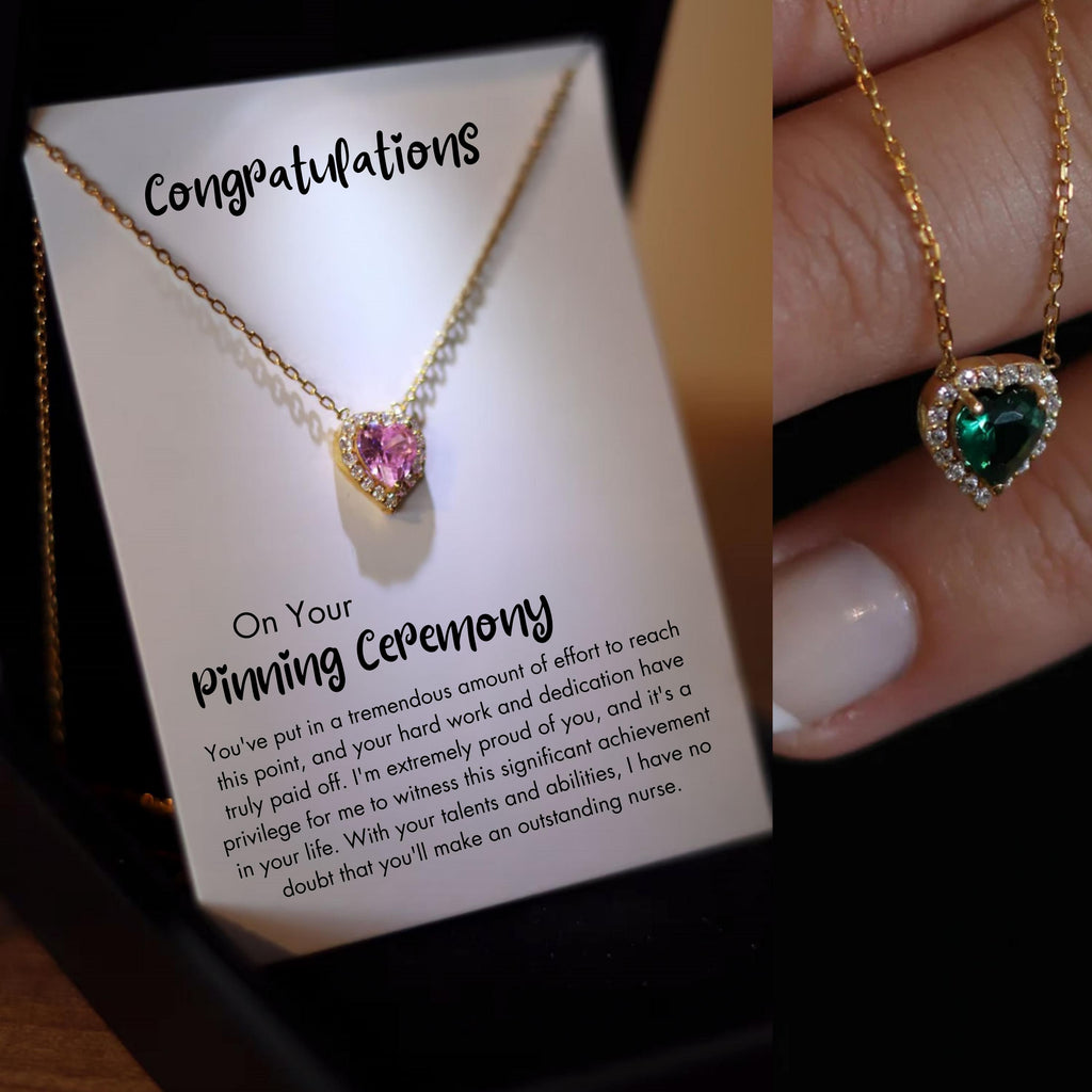 Pinning Ceremony Silver Birthstone Jewelry, Nursing School Graduation, BSN Nurse Pins,  RN LPN Necklace, Nurse Graduation Gift