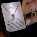 Confirmation Gifts For Girls, Catholic Confirmation Necklace Heart Necklace, Silver Birthstone Necklace, Christian  First Communion Gift