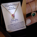 8th Grade Graduation Heart Necklace, Silver Necklace for Graduation, Eighth Grade Birthstone Heart Necklace, Middle School Grad Jewelry
