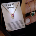 18th Birthday Birthstone Jewelry, 18th Birthday Gift for Girls, Eighteenth Birthday Silver Necklace, 18 Year Old Daughter Gift
