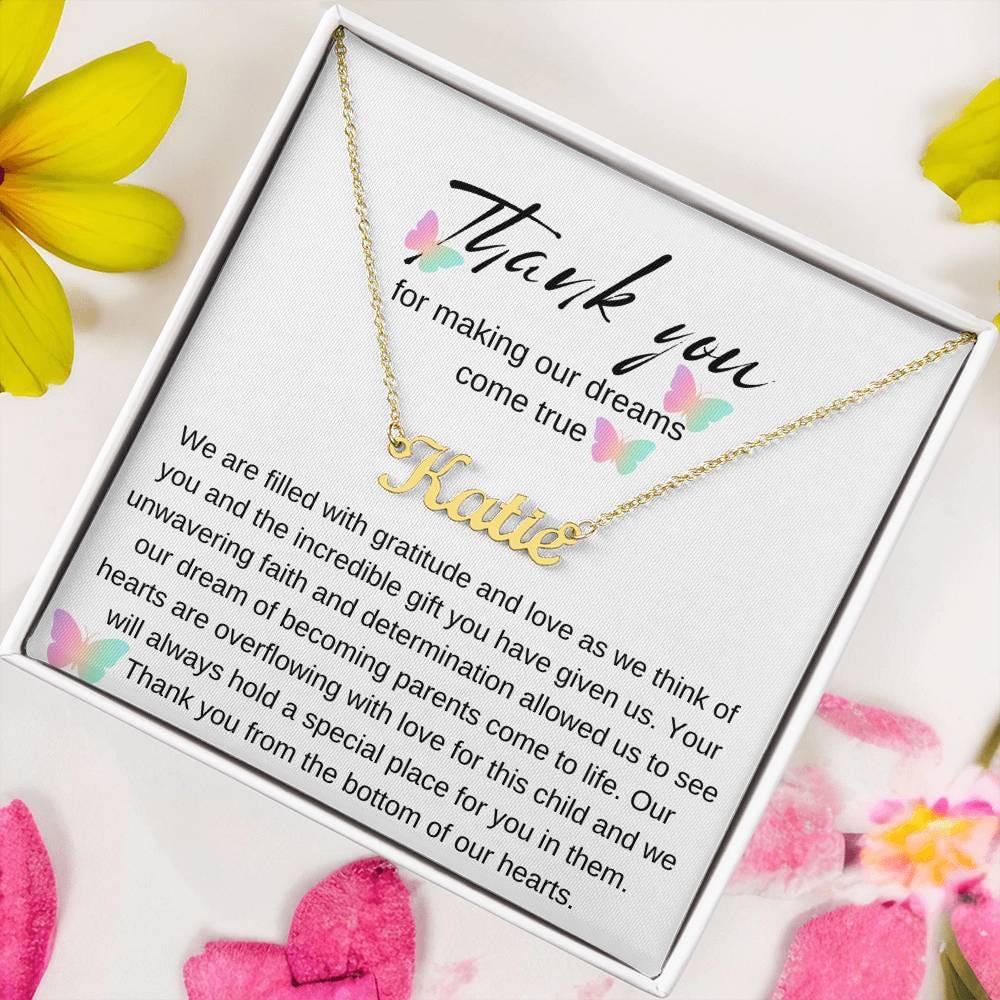 Giving Birth Jewelry, Birth Mother Gift, Adoption Gratitude Gift, Thank you Birth Mother Gift, Surrogate Mother, Adoption Gift For Birth Mom