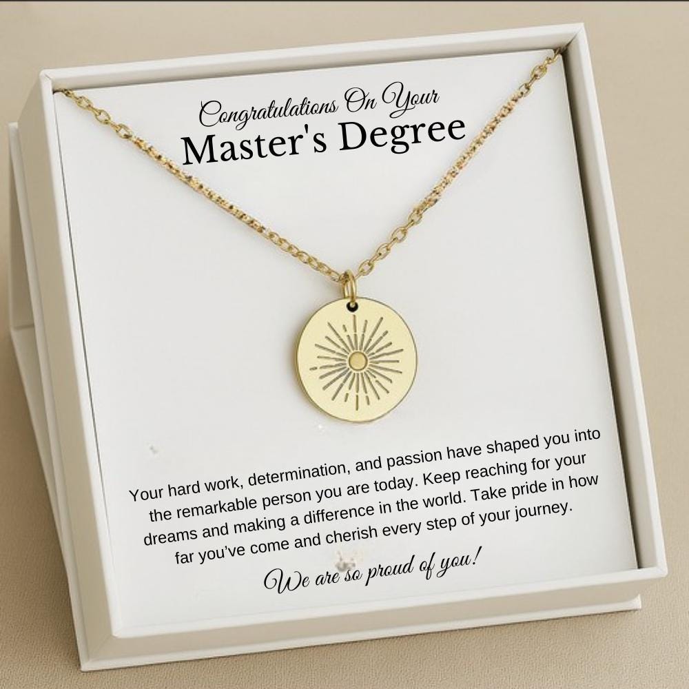 Master Degree Necklace, MBA Graduation Gift, MA Gift Ideas, Masters Student Gift for Her, master Degree Silver Necklace, Daughter MA Gift