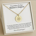 Master Degree Necklace, MBA Graduation Gift, MA Gift Ideas, Masters Student Gift for Her, master Degree Silver Necklace, Daughter MA Gift
