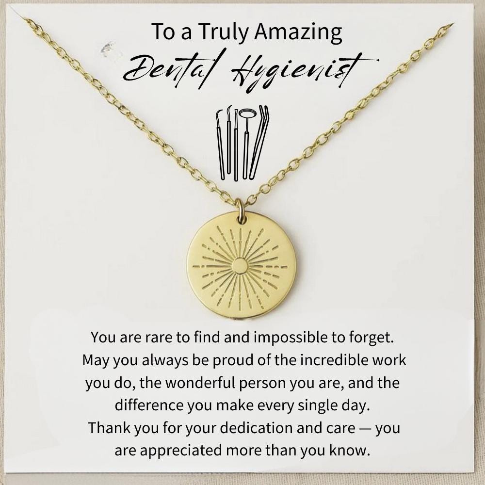 Dental Hygienist Present, Dental Assistant Present, Dental Hygienist Necklace, Thank you Gift, Appreciation Gift Dental Hygienist Jewelry