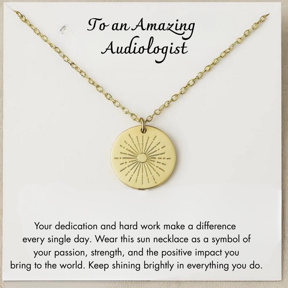 Personalized Audiologist Necklace Gift,  Future Audiologist Graduation Gifts for Audiologist Student Thank You Hearing Specialist