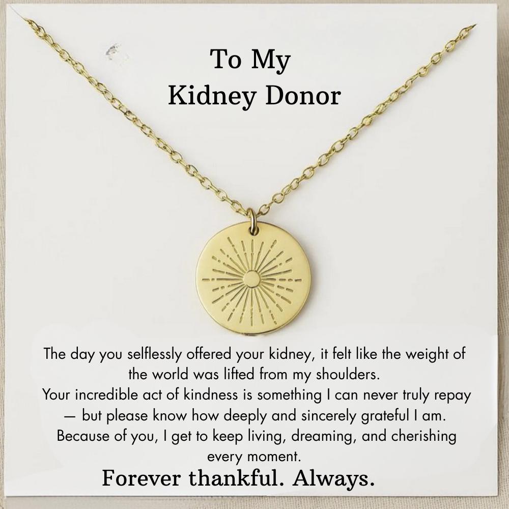 Kidney Donor Necklace Gift for Organ Donation Awareness, Organ Donation Kidney Disease Gift, Kidney Transplant Gift, Kidney Buddies