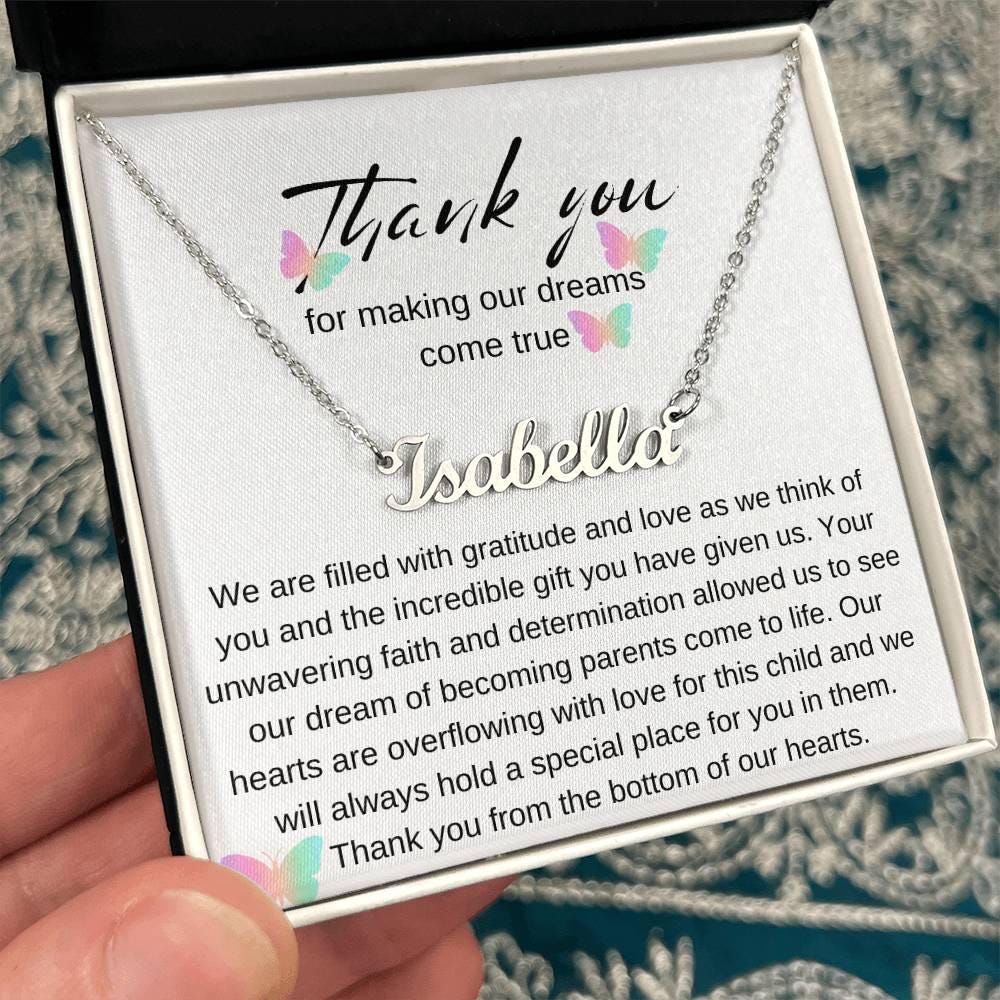 Giving Birth Jewelry, Birth Mother Gift, Adoption Gratitude Gift, Thank you Birth Mother Gift, Surrogate Mother, Adoption Gift For Birth Mom