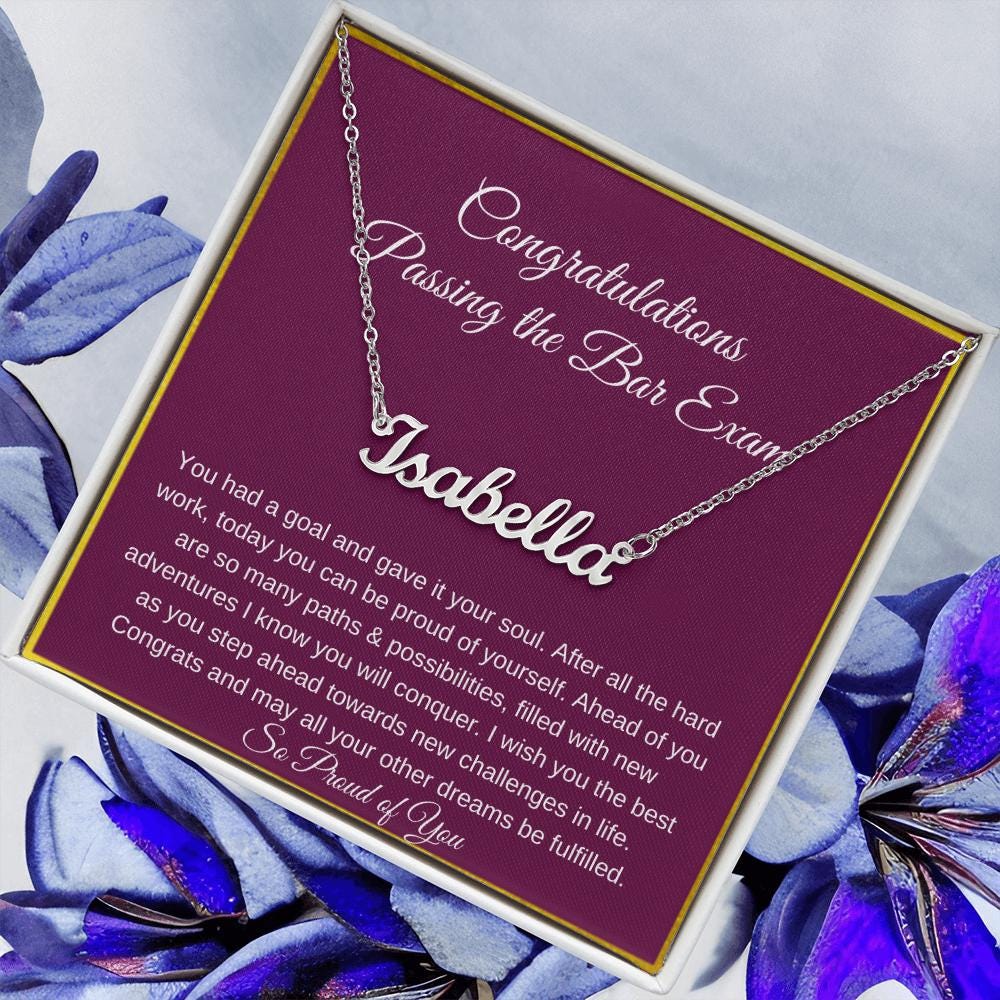Passing The Bar Exam, Woman Graduating Law School Necklace, Attorney Graduate Gift, Lawyer Graduation Necklace, New Lawyer Gift