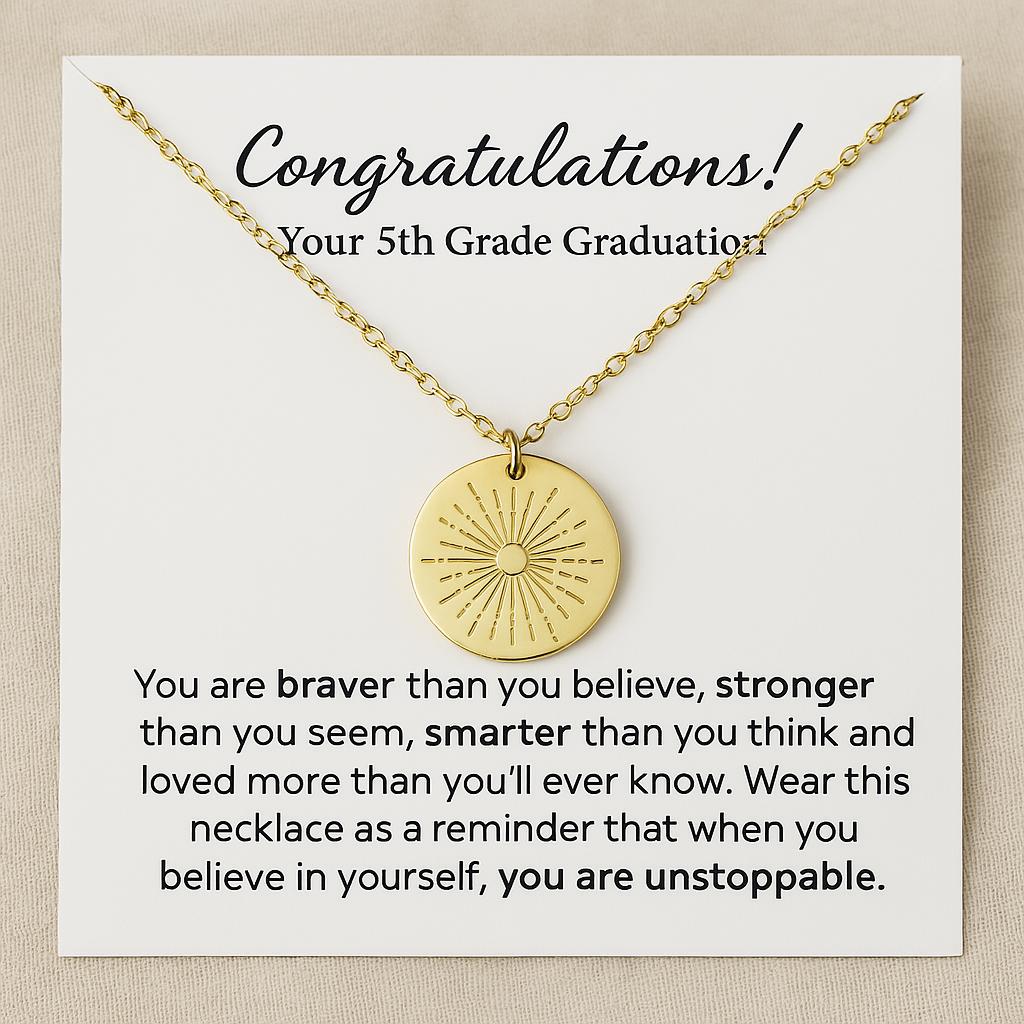 Middle School Gift for Girl, 5th 6th 7th 8th Grade Jewelry, Graduation Gift for Daughter, Niece, Granddaughter Class of 2026 Graduation