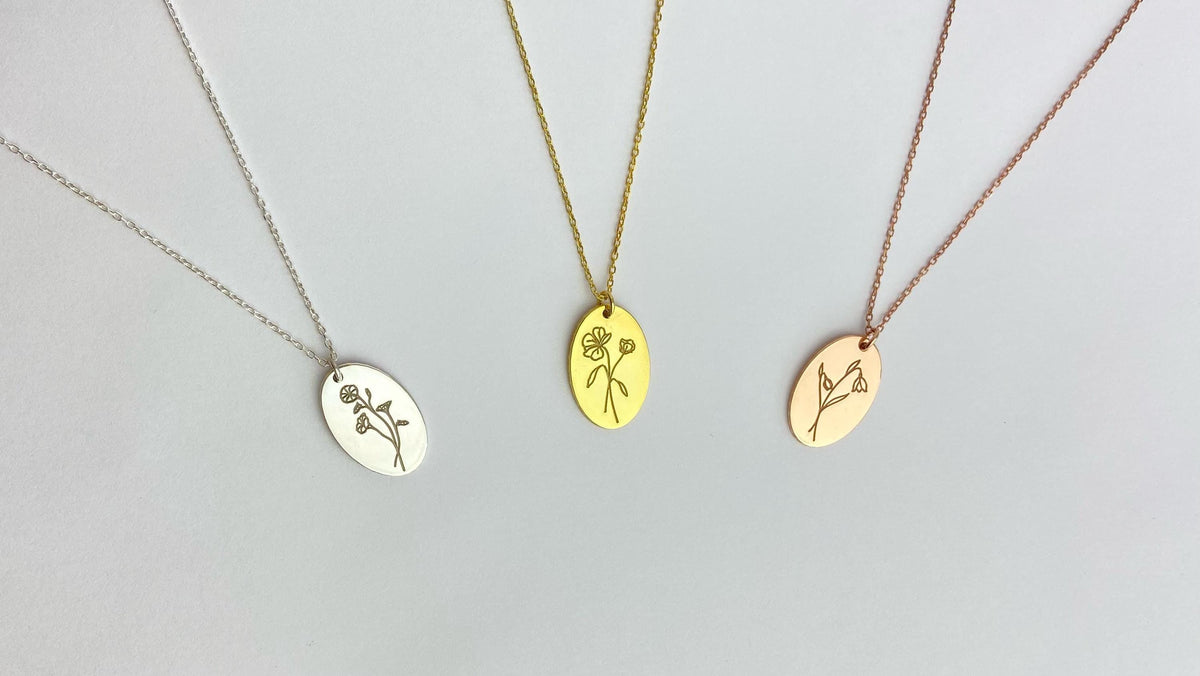 Personalized Niece Birth Flower Necklace, Niece Personalized Christmas Gift, Niece Custom Birthday Gift, Niece Meaningful Gift