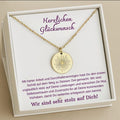 Geschenk zum Abitur, Bestandenes Große Sunbeam Halskette, Abitur 2025, Karte mit Schmuck Geschenk zum Diplom Master Bachelor