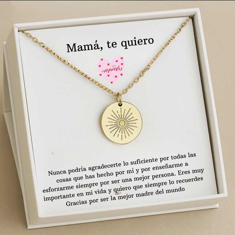 Mama te quiero, Regalos Para Madre, Para mi Mamá en el Día de la Madre, Collar Regalo Para Madre: Joyería Para Mamá, Cumpleaños