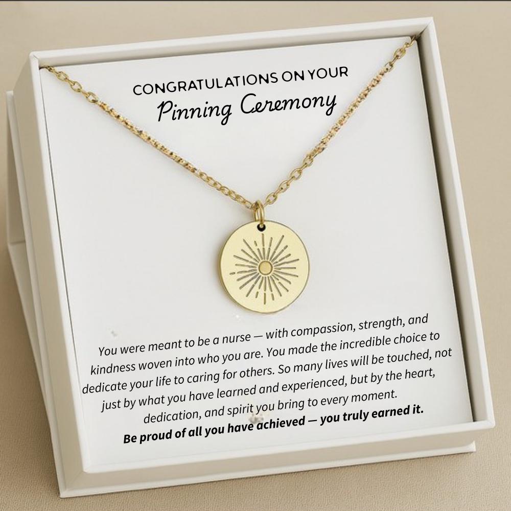 Personalized Pinning Ceremony Necklace for Girls, Nursing School Graduation Jewelry, RN Registered Nurse Gift, New Nurse Graduation Necklace