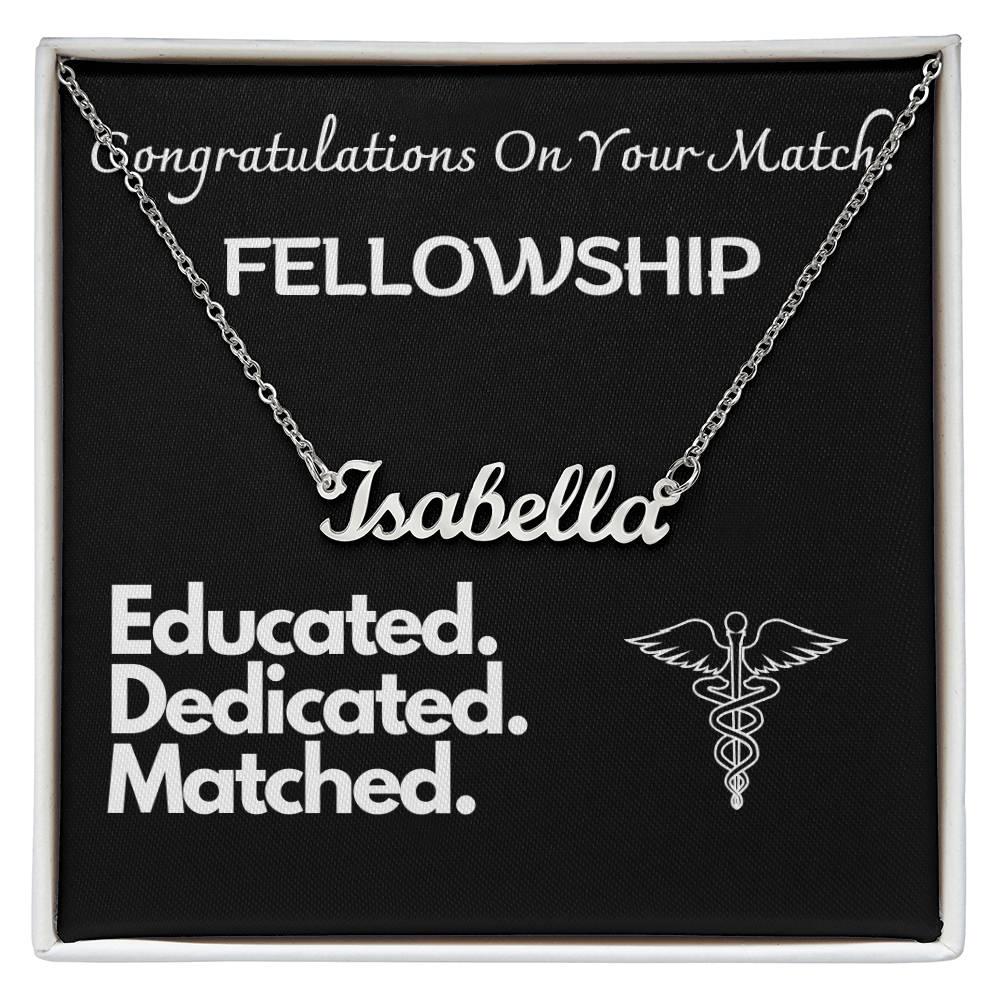 Fellowship Necklace Gift for Her, Fellowship  Match Day, Resident Match Day Gift for Women, doctor Match Day 2025 Resident Doctors Gift