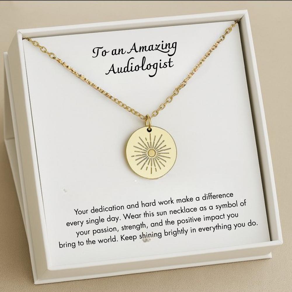 Personalized Audiologist Necklace Gift,  Future Audiologist Graduation Gifts for Audiologist Student Thank You Hearing Specialist