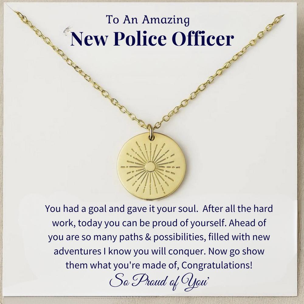 Personalized Police Academy Graduation Necklace, Police Women Gift, Prom Police Gift, Congratulatory New Police, Police Academy Graduation