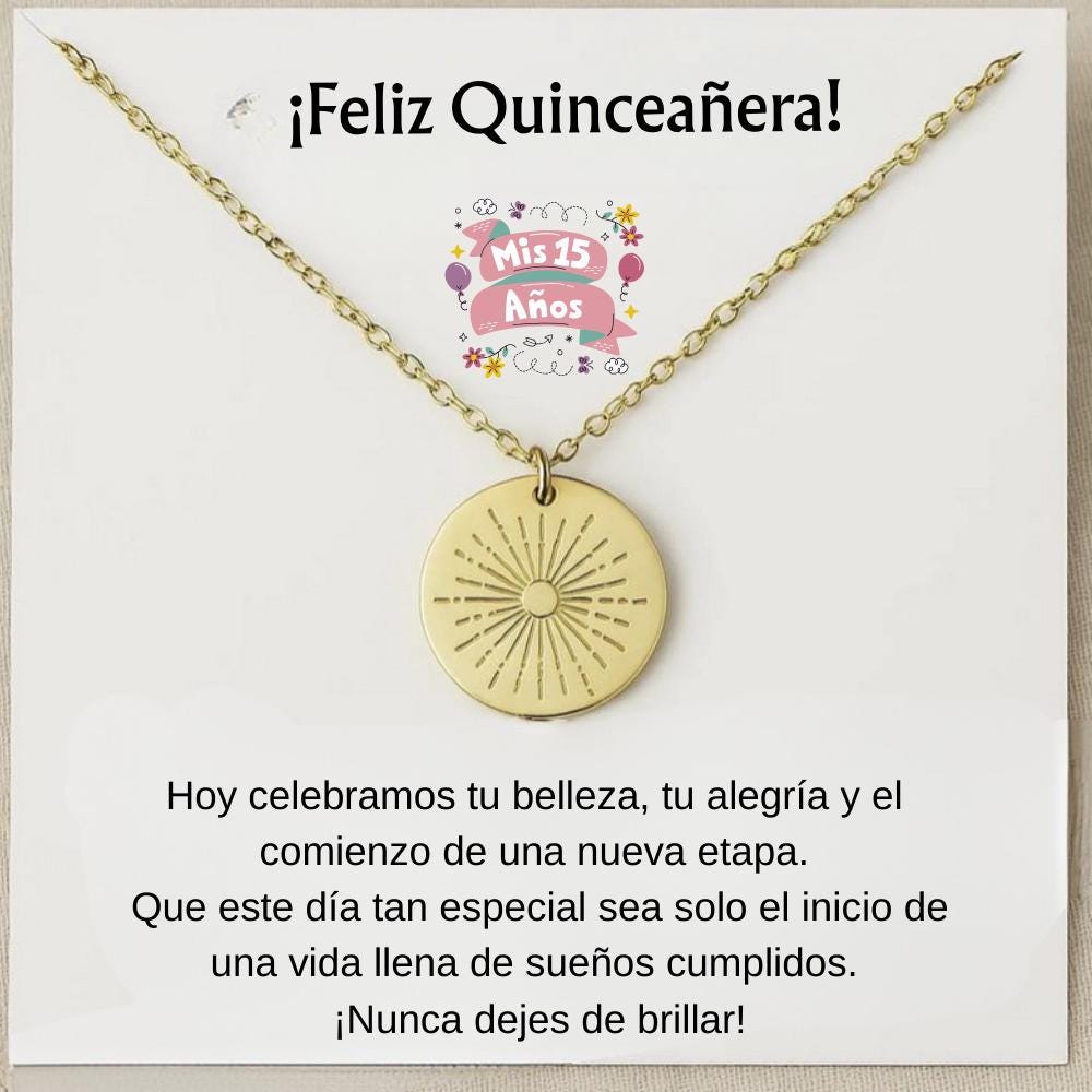 Quinceañera Jewelry, Regalos Para Quinceañera, 15th Birthday Gift for Her Necklace Gift for Daughter Gift, Quinceanera Girl, Sweet 15th Gift