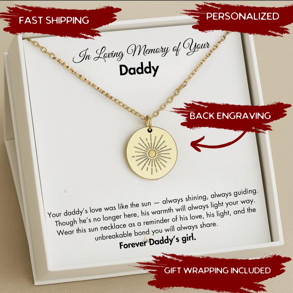 Father Memorial Necklace, Daddy Grief Gift, Father Bereavement Gift, Father Condolence Gift,  Loss of Dad Remembrance Necklace