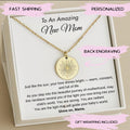 Personalized New Mama Silver Necklace, New Mom Necklace Gift, Pregnant Friend Gifts,  Pregnancy Gift, New Mommy Gift