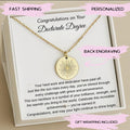 Personalized Doctorate Graduation Gift for Her, Phd Graduation Necklace Gift, Doctorate Degree Graduation Gift, PhD Jewelry gift