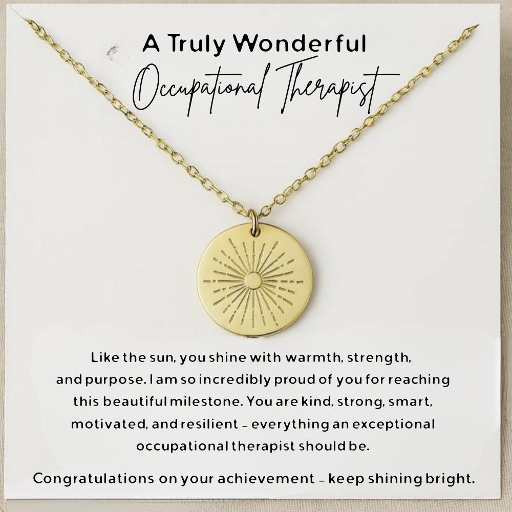New Occupational Therapist Graduation Necklace, OT Gift for Women, Occupational Therapist Student Necklace, OT Thank You Gift