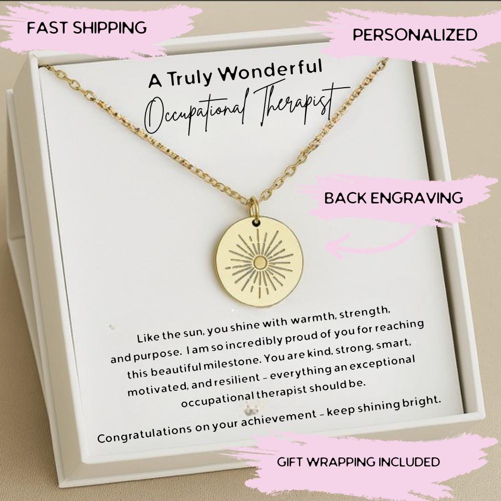 New Occupational Therapist Graduation Necklace, OT Gift for Women, Occupational Therapist Student Necklace, OT Thank You Gift