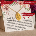 Personalized PTA President Birth Flower Necklace, PTA President Thank You Jewelry,  PTA Appreaciation Retirement Gift, School Leader Gift