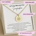 Personalized Sonographer Graduation Silver Jewelry, New RDMS Gift, Sonographer Engraved Sun Necklace, Sonographer Necklace with Custom Card