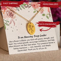 Personalized Troop Leader Birth Flower Necklace, Troop Leader Thank You Jewelry, Scout Leader Appreaciation Necklace, Girl Scout Leader Gift