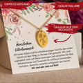 Personalisierte Geburtsblumen Abitur Halskette, Gravur Abitur 2025 Schmuck, Abschlussgeschenk für Master & Bachelor, Karte mit Schmuck