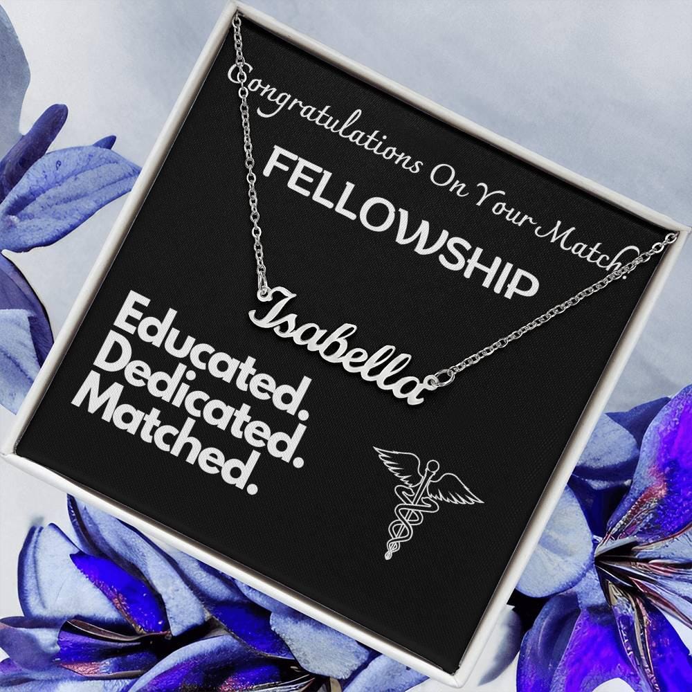 Fellowship Necklace Gift for Her, Fellowship  Match Day, Resident Match Day Gift for Women, doctor Match Day 2025 Resident Doctors Gift