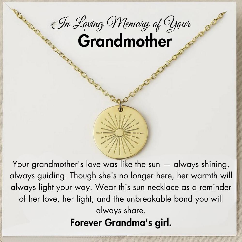 Grandmother Memorial Necklace, Grandmother Grief Gift, Grandmother Bereavement Gift, Grandmother Condolence Gift,  Loss of Grandmom