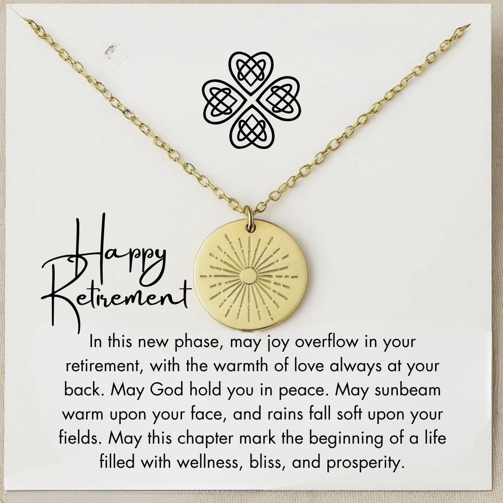 Irish Blessing Poem for Retirement Necklace, Women Retirement Gift, Retirement Jewelry Poem, Retired Woman Necklace, Retirement Blessing