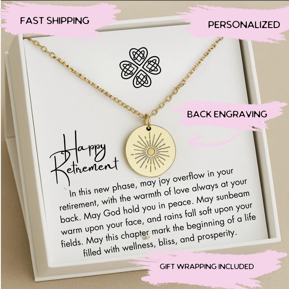 Irish Blessing Poem for Retirement Necklace, Women Retirement Gift, Retirement Jewelry Poem, Retired Woman Necklace, Retirement Blessing
